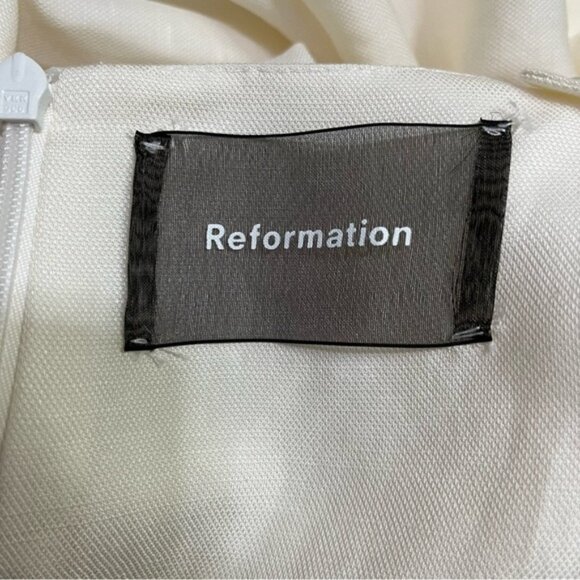 NWT Reformation Avery Linen Dress in White Women Size 4 - Picture 5 of 7